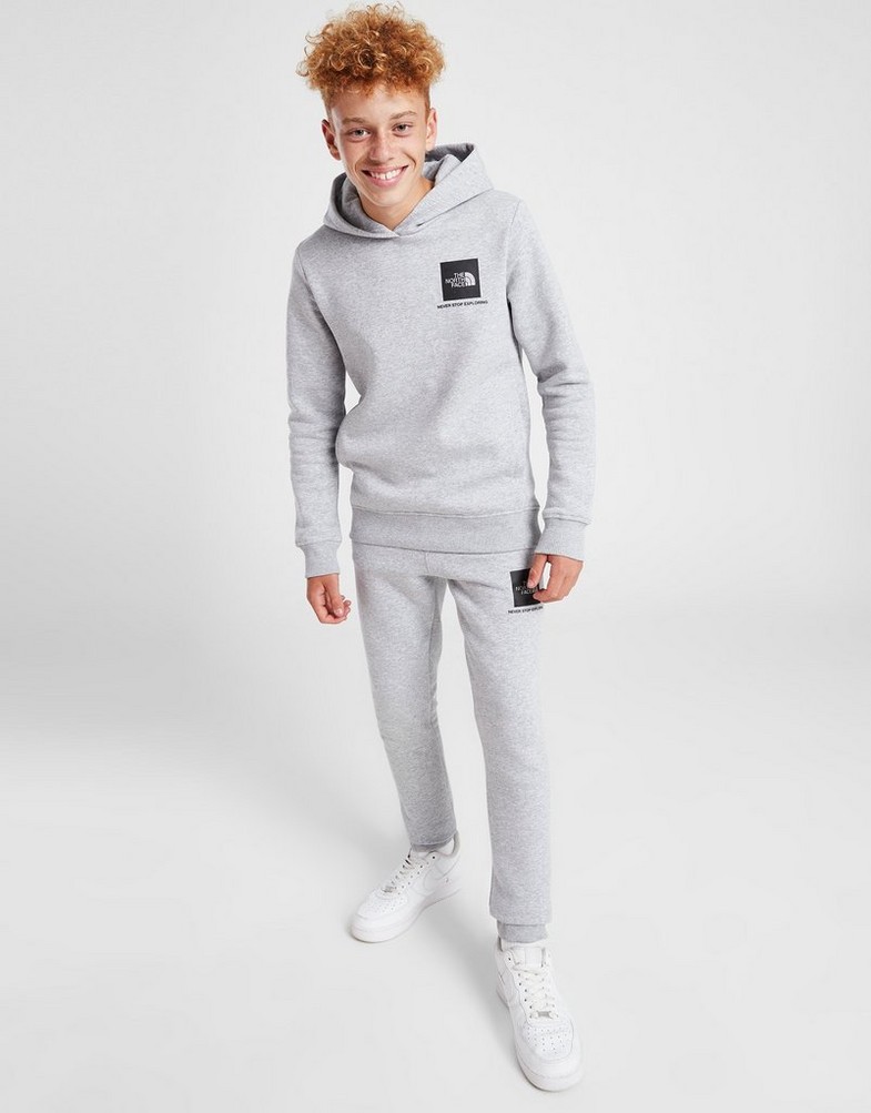 Detská mikina THE NORTH FACE MIKINA S KAPUCŇOU GRAPHIC HD NF0A87M9DYX1 Sivá