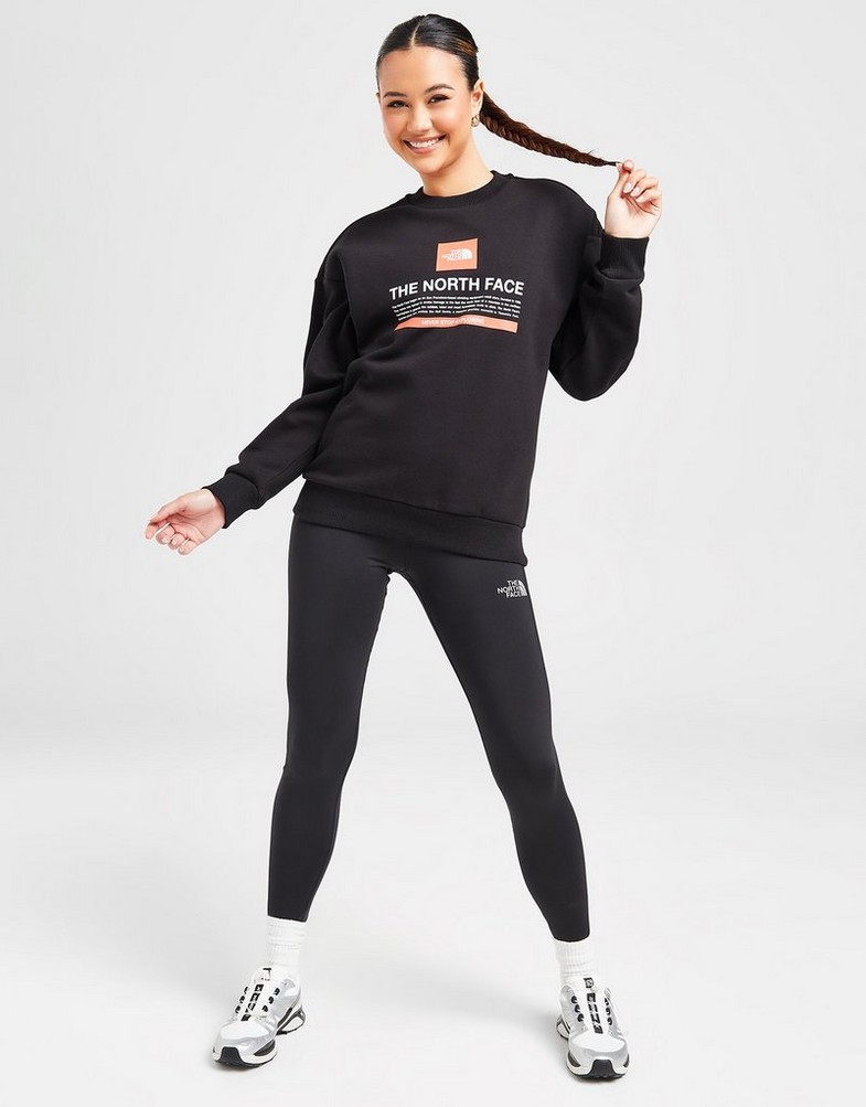 Dámska mikina THE NORTH FACE MIKINA BOX GRPHC CREW BLK/ORG NF0A88F0JK31 Čierna