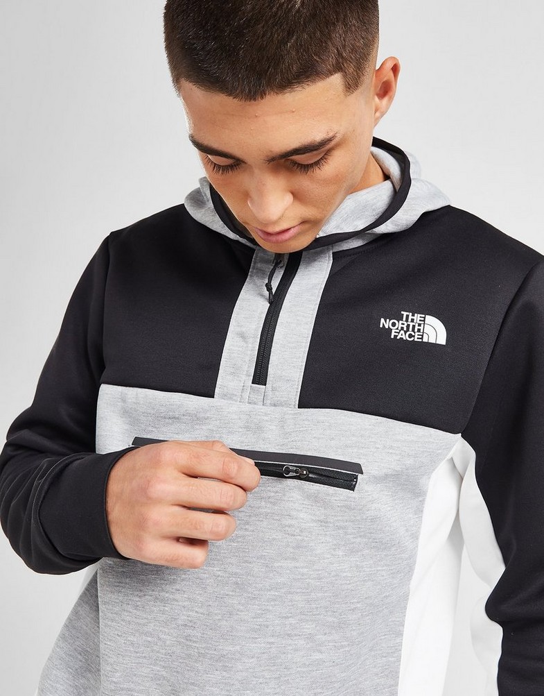Férfi pulóverek THE NORTH FACE PULÓVER KAPUCNIS TEK ZIP HD GYM A83G9 Szürke
