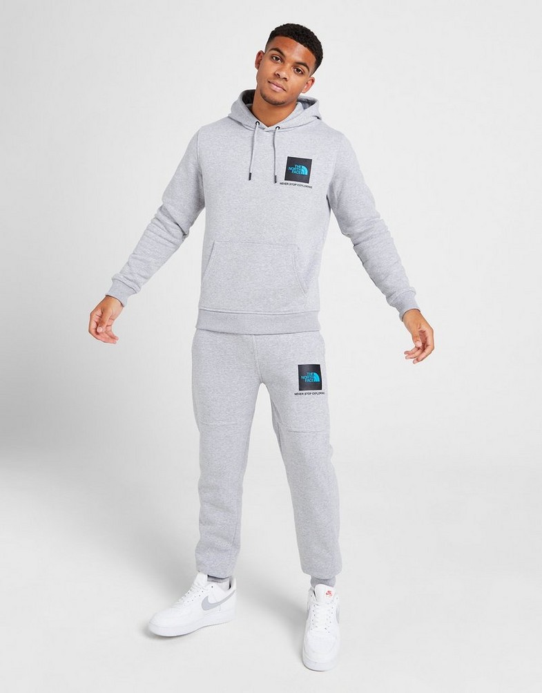 Pánska mikina THE NORTH FACE MIKINA S KAPUCÍ FINE BOX HD GYM HOOD2 Šedá