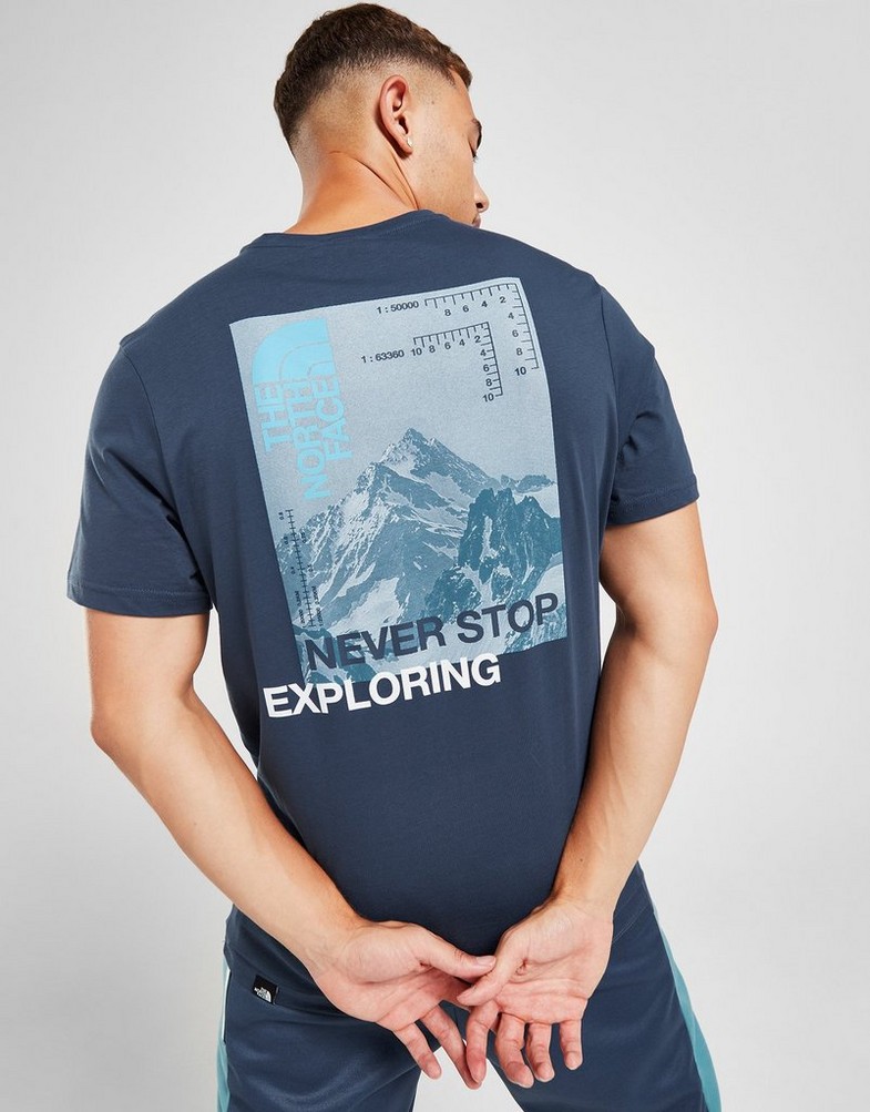 Pánske tričko THE NORTH FACE TRIČKO MOUNT SHADES T TEE4 Tmavě modrá