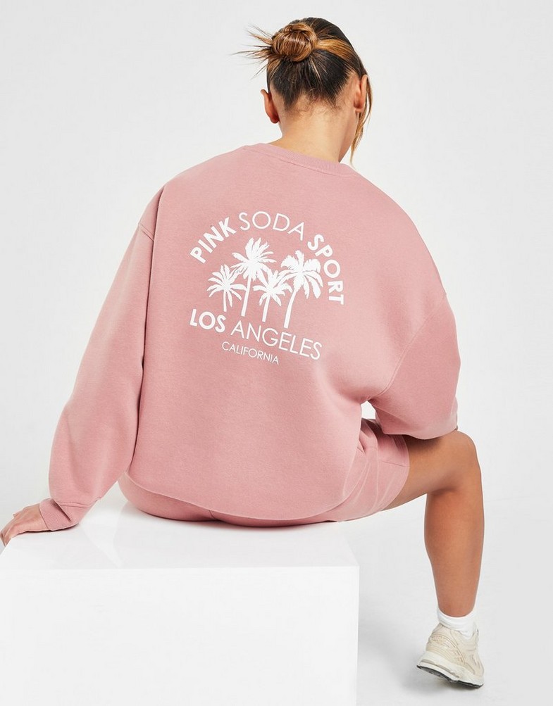 Női pulóver PINK SODA PULÓVER PARADISE CREW ROSE PSSTW11692310 Rózsaszín