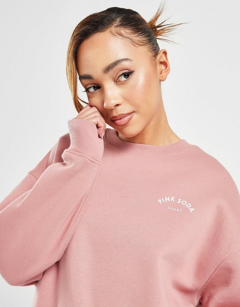 Női pulóver PINK SODA PULÓVER PARADISE CREW ROSE PSSTW11692310 Rózsaszín