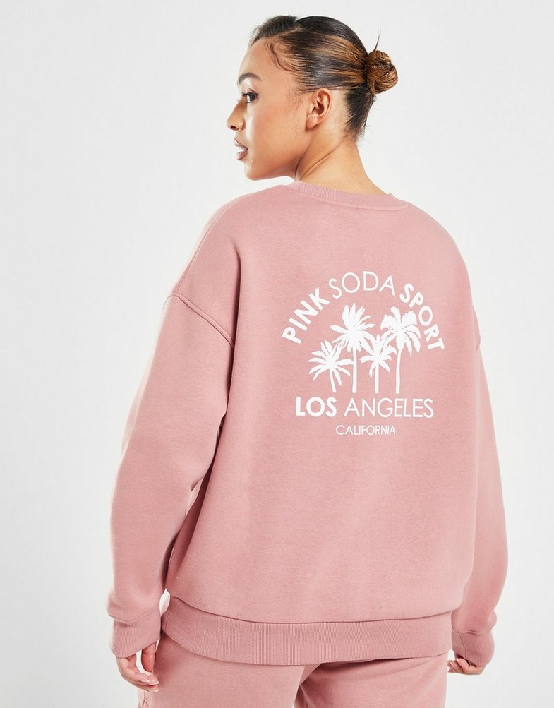Női pulóver PINK SODA PULÓVER PARADISE CREW ROSE PSSTW11692310 Rózsaszín