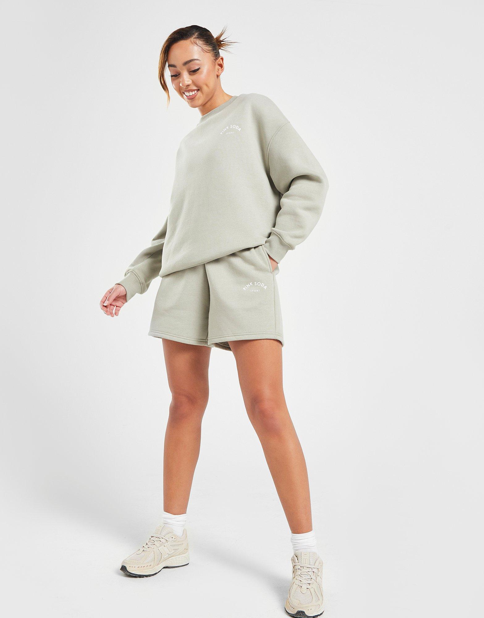 Krótkie spodenki, szorty damskie PINK SODA SZORTY KROME FLC SH OLIVE PSSTW11607630 Khaki