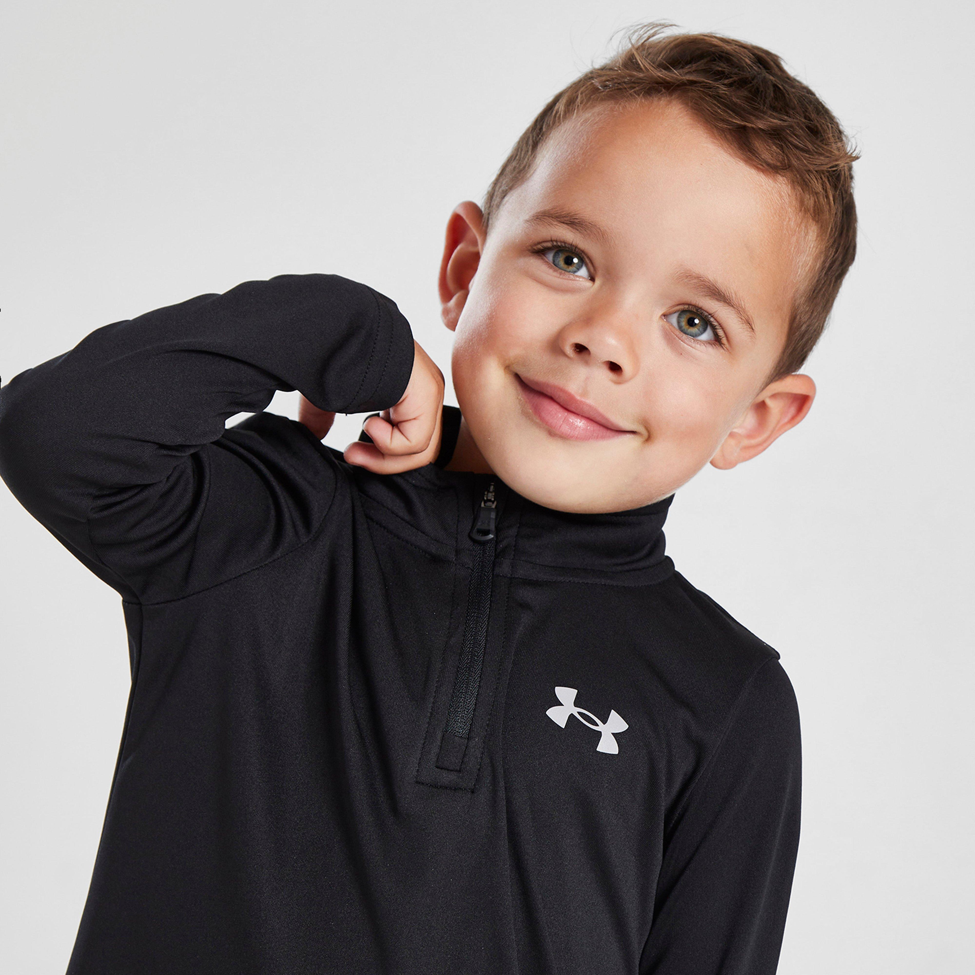 Gyerek melegítőszett UA CENTRIC BRAN 1/4 ZIP ST BLK/GRY