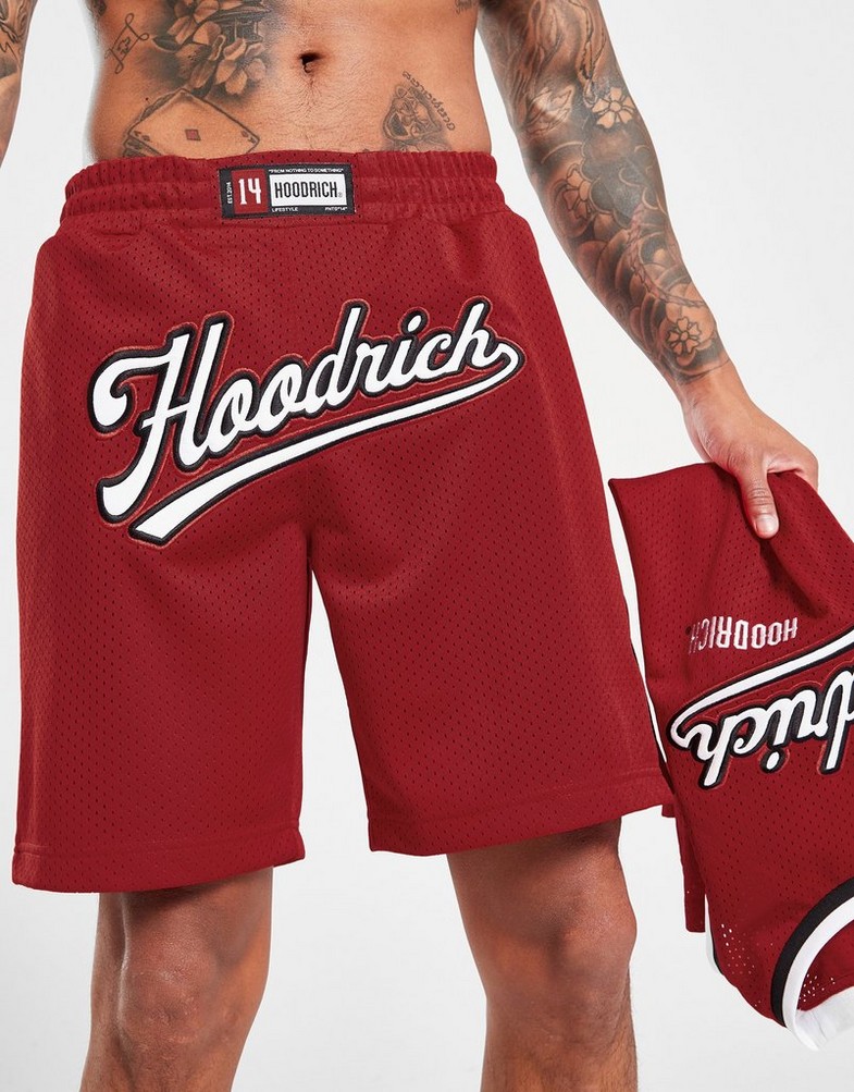 Krótkie spodenki, szorty męskie HOODRICH SZORTY STADIUM BB SHRT RED HR - 0223 - 0964 Czerwony