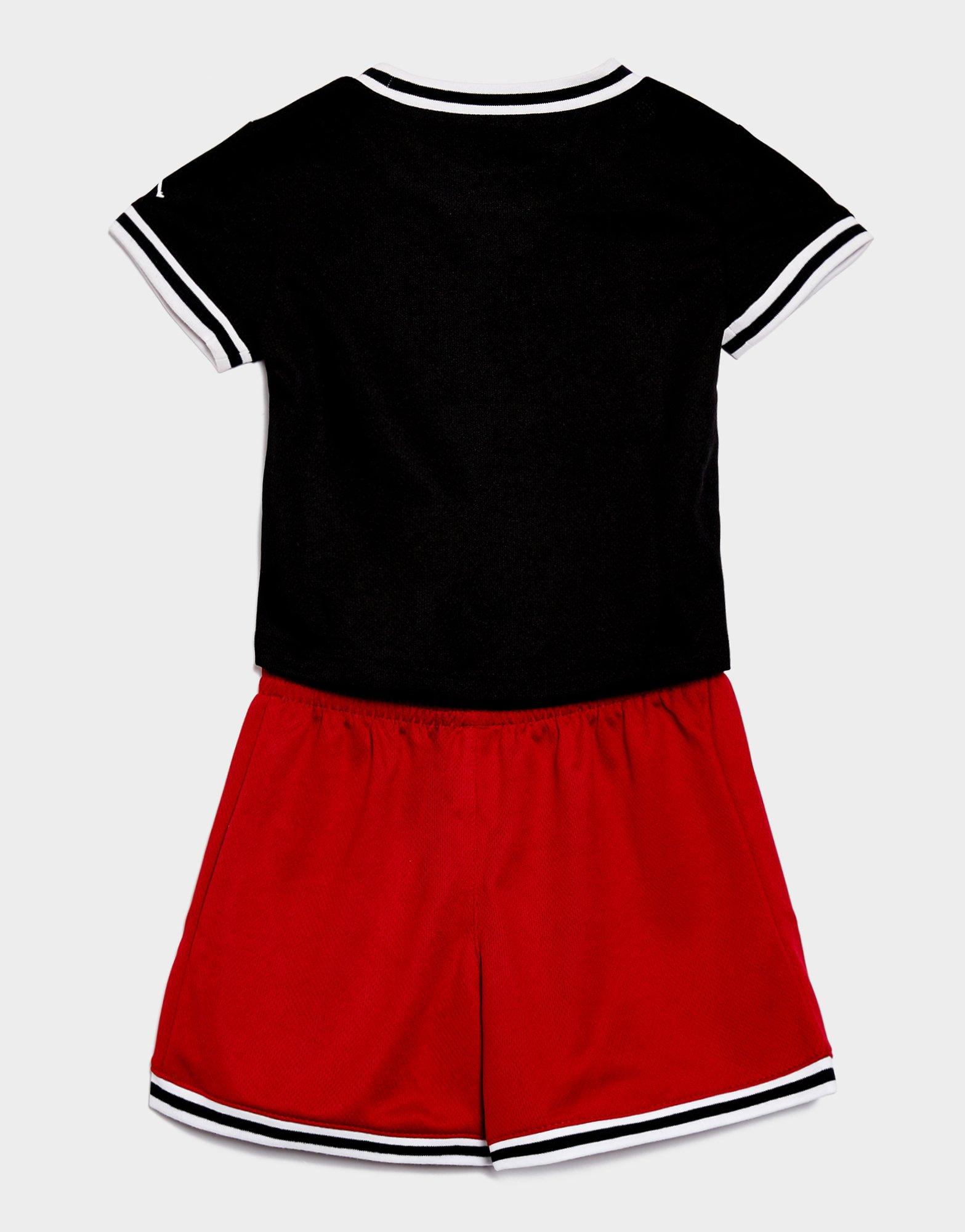 Detská tepláková súprava JORDAN SÚPRAVA JDB MATCHING TAPING MESH SHORT 65D967-R78 Čierna