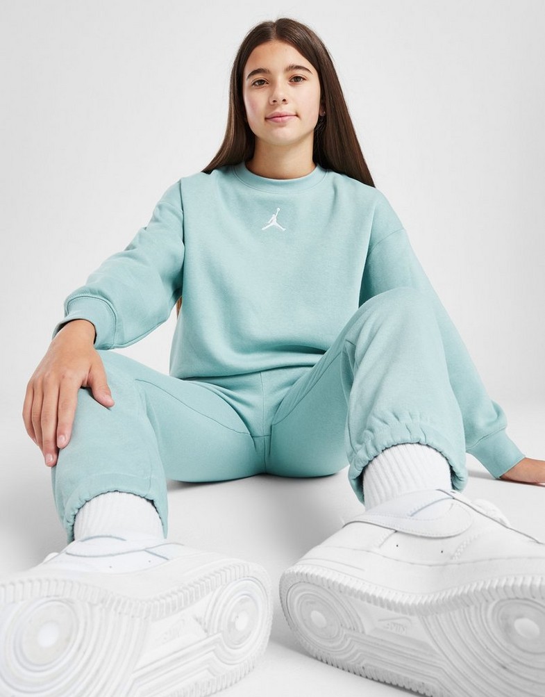 Bluza dziecięca JORDAN BLUZA ESSENTIALS CREW SAGE