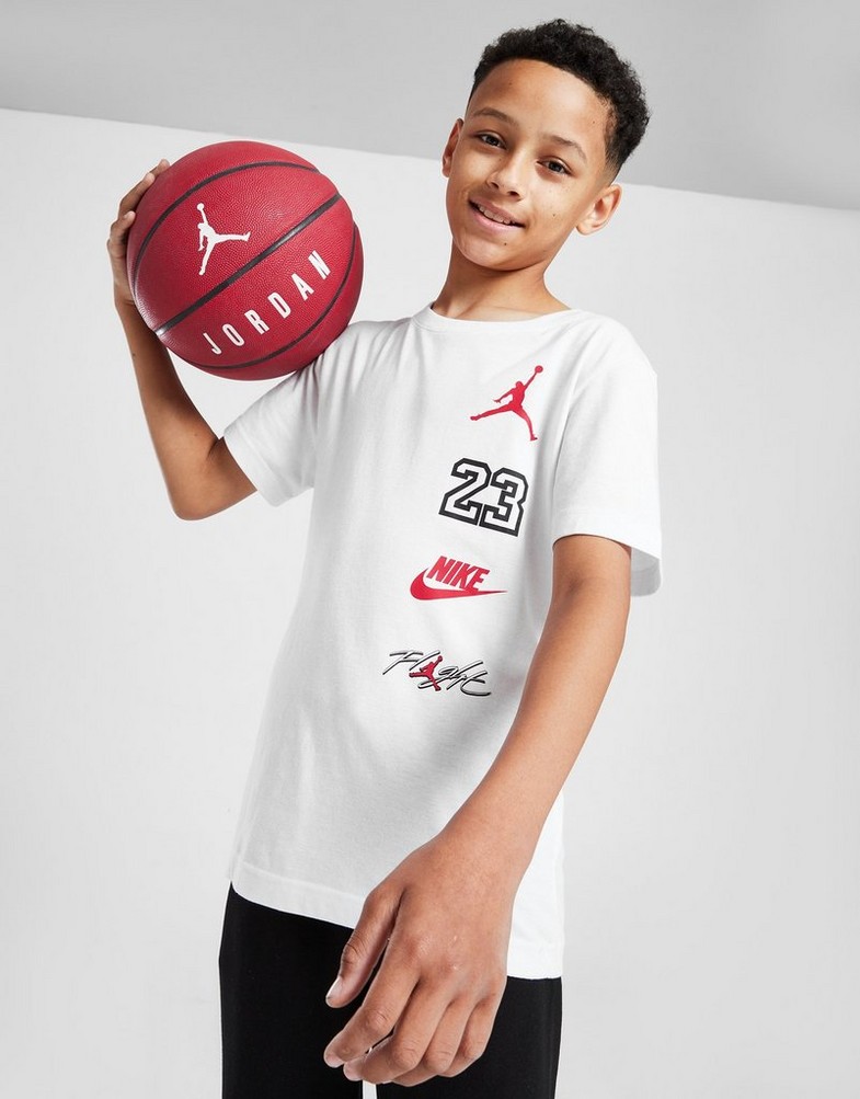 Gyerek póló JORDAN PÓLÓ GRPHC LGO TEE WHT/BLK 95C767-001 Fehér