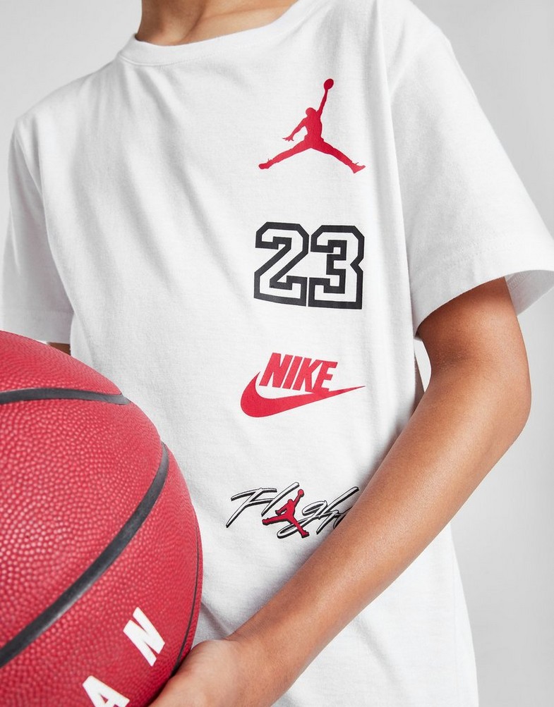 Gyerek póló JORDAN PÓLÓ GRPHC LGO TEE WHT/BLK 95C767-001 Fehér