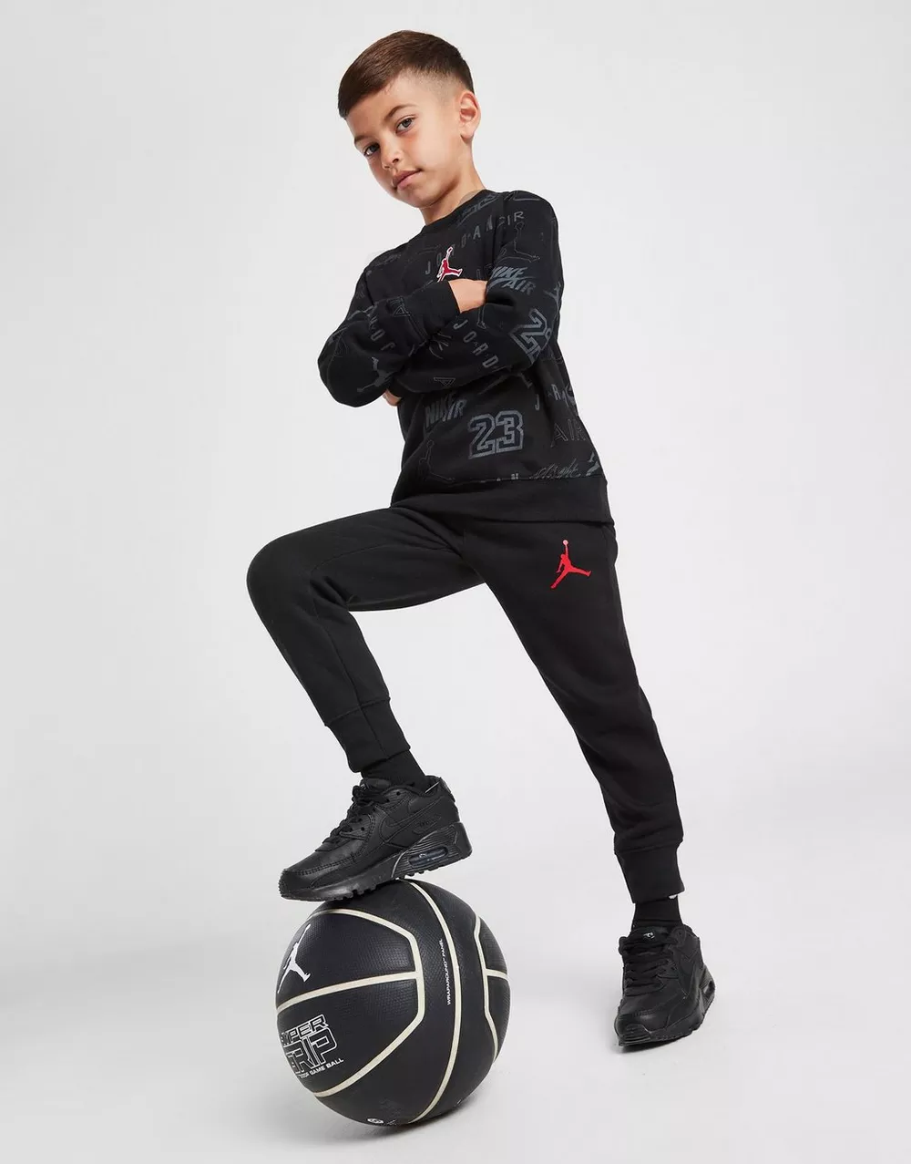 NikeHad JORDAN КОМПЛЕКТ AOP CRWST BLK/RED, фото 1 з 5