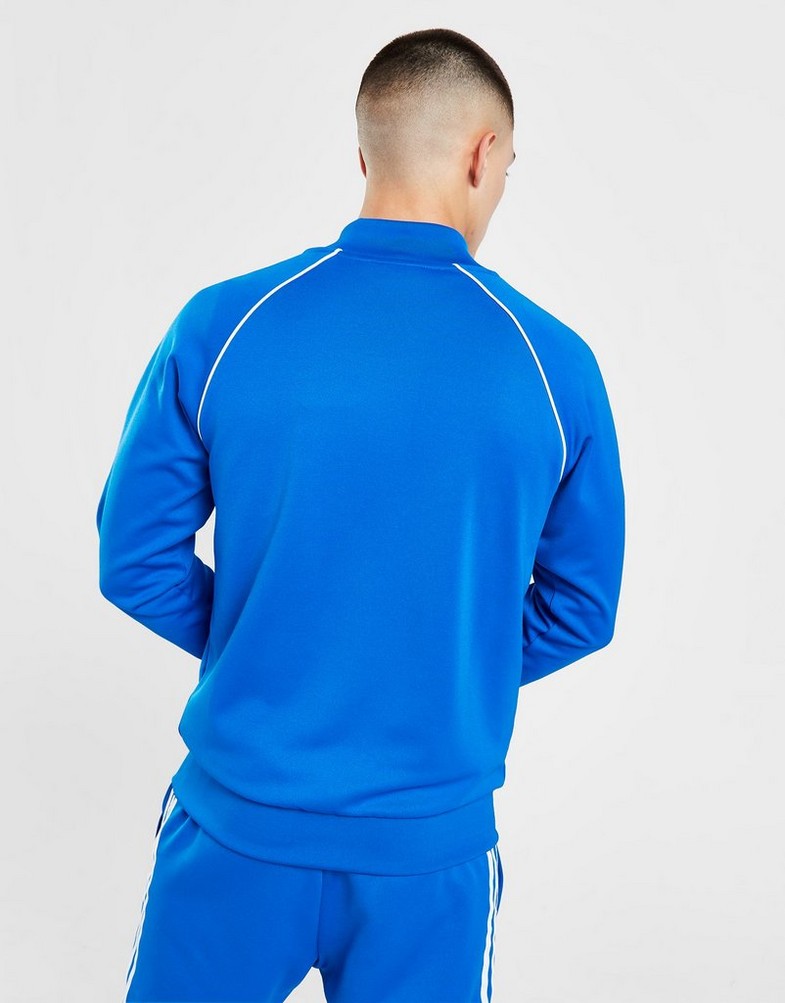 Bluza męska ADIDAS BLUZA ROZPINANA SSTAR TT BLUE IL2493 Niebieski