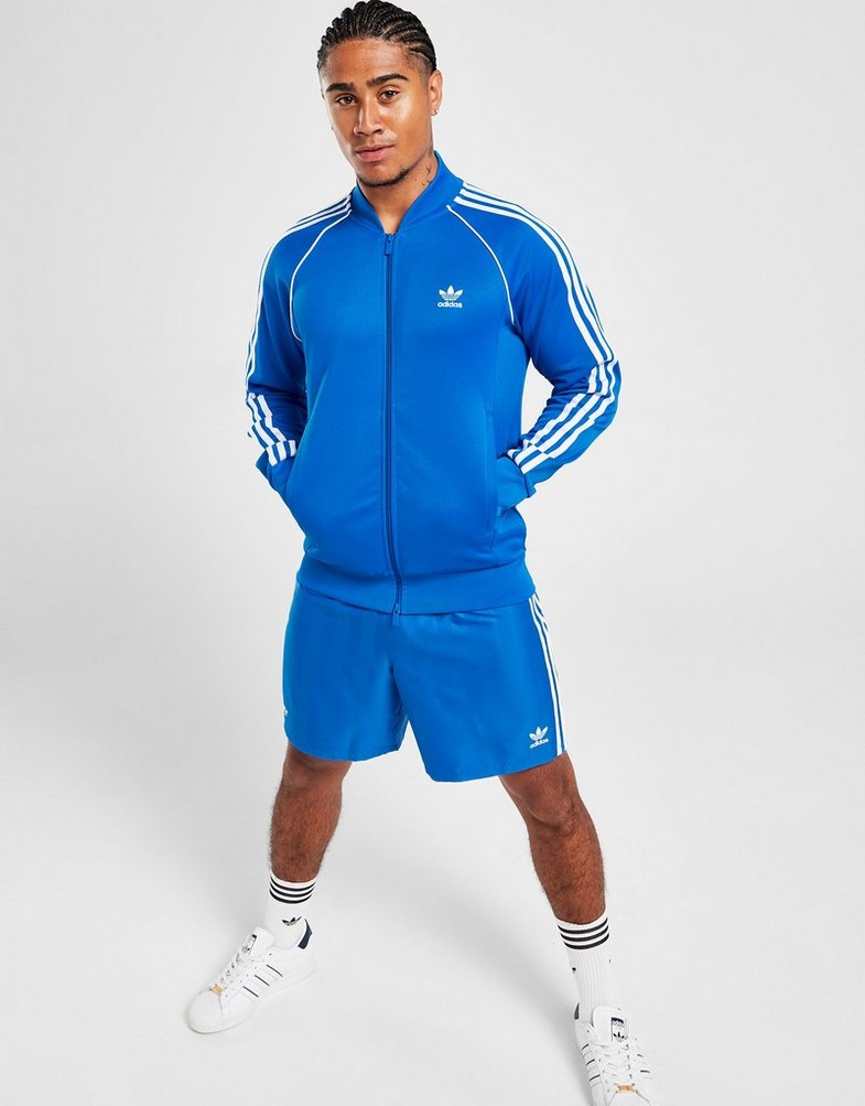 Bluza męska ADIDAS BLUZA ROZPINANA SSTAR TT BLUE IL2493 Niebieski