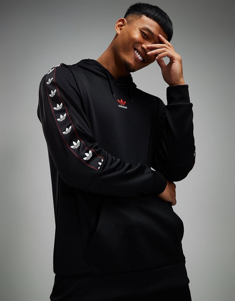 Bluza męska ADIDAS BLUZA Z KAPTUREM MONO TAPE OH HD SWEATHIRT IP6303 Czarny