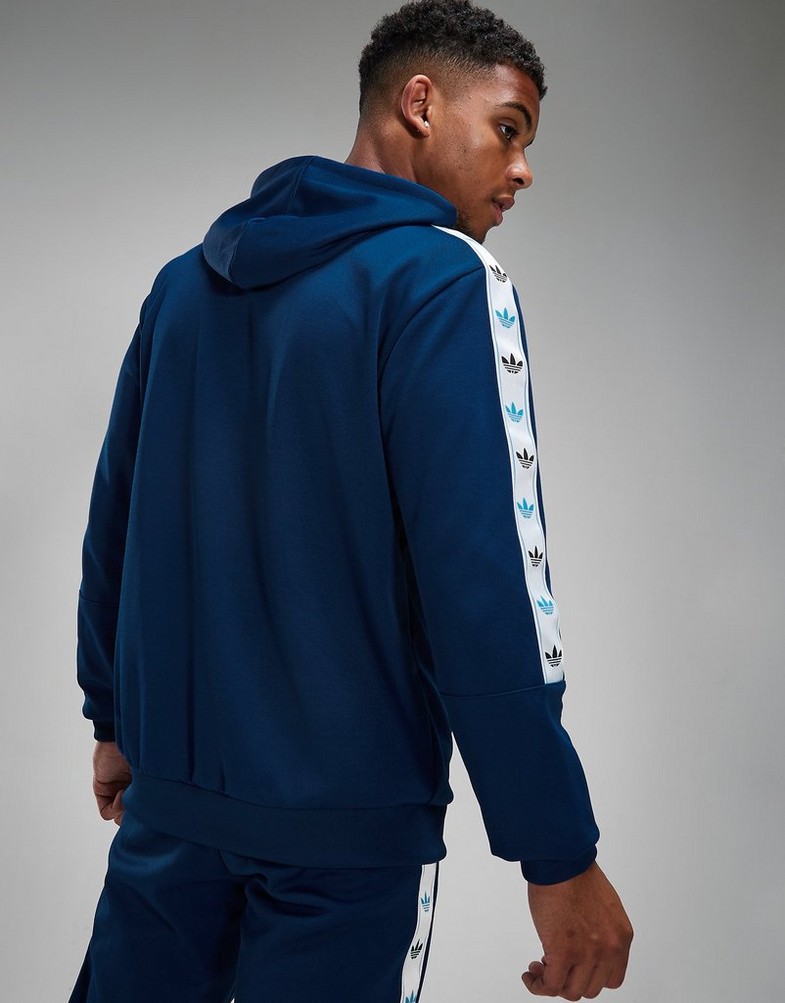 Bluza męska ADIDAS BLUZA Z KAPTUREM MONO TAPE OH NVY IP2223 Granatowy