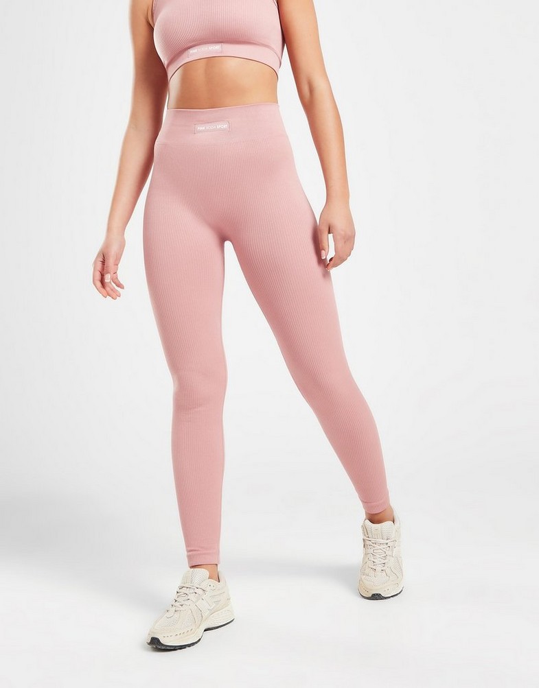 Női leggings PINK SODA LEGGINGS RIB SMLS TGHT ROSE