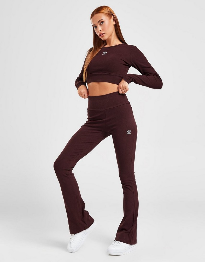 ADIDAS SPODNIE RIB FLARED PANT IJ5398 Beżowy
