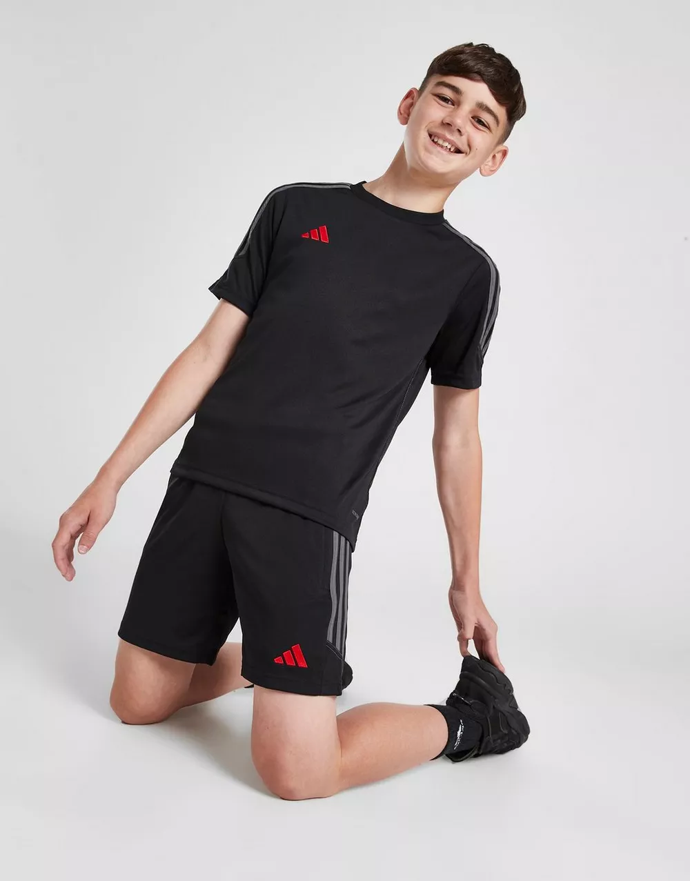 ADIDAS ШОРТИ TIRO SHRT BLK/GRY/RD, фото 1 з 5