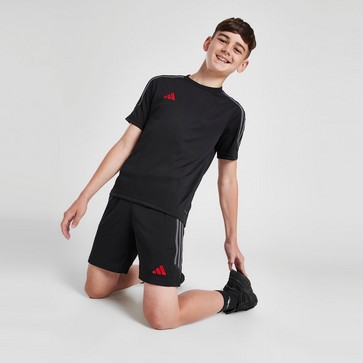 Pantaloni scurți pentru copii ADIDAS PANTALONI SCURȚI TIRO SHRT BLK/GRY/RD