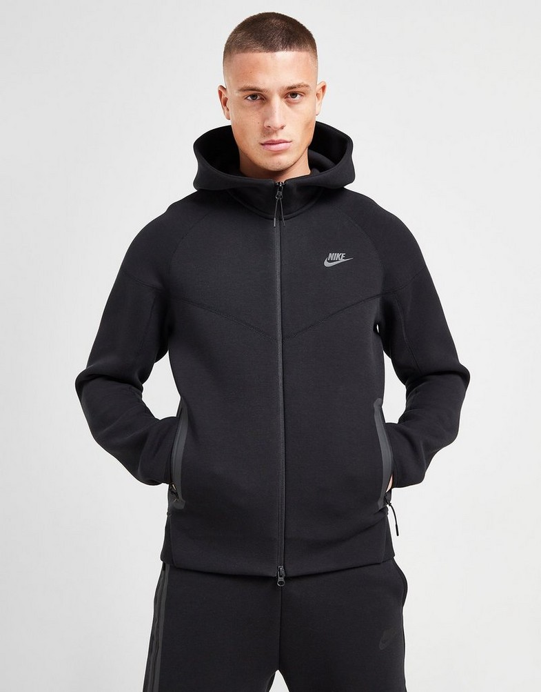 Bluză pentru bărbați NIKE BLUZĂ CU GLUGĂ M NK TCH FLC FB7921-010 Negru