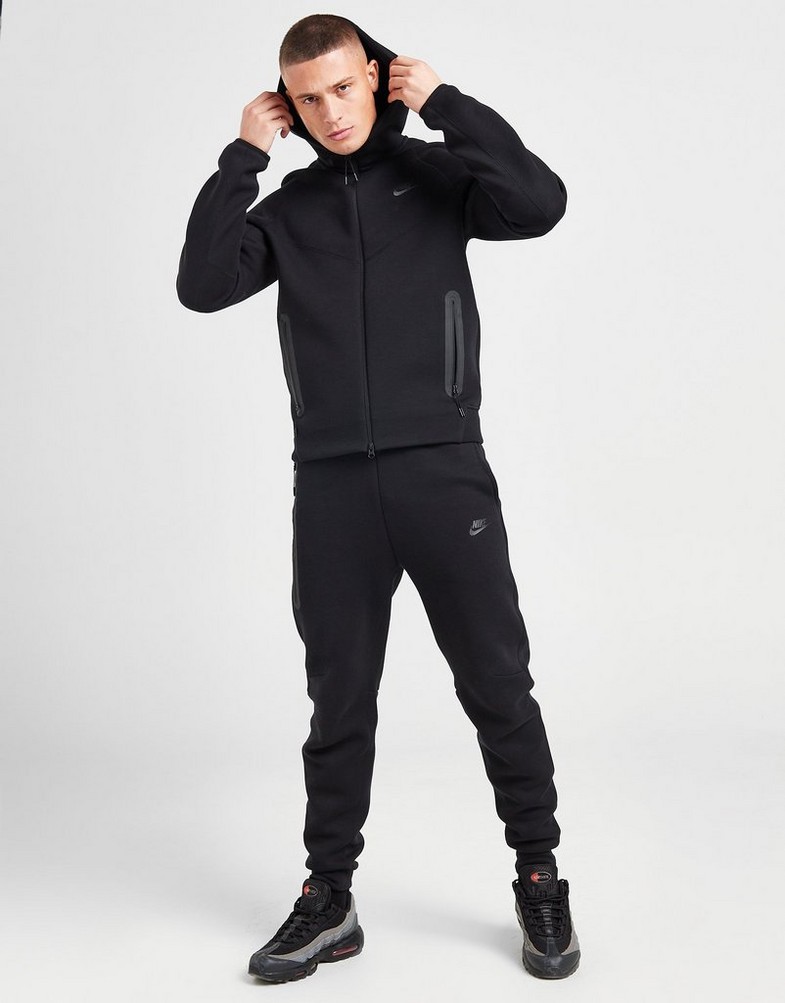 Bluză pentru bărbați NIKE BLUZĂ CU GLUGĂ M NK TCH FLC FB7921-010 Negru
