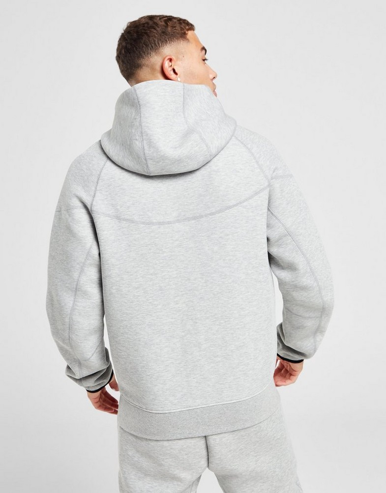 Чоловічі кофти NIKE КОФТА НА БЛИСКАВЦІ З КАПЮШОНОМ   M NK TCH FLC FZ WR FB7921-063 Сірий
