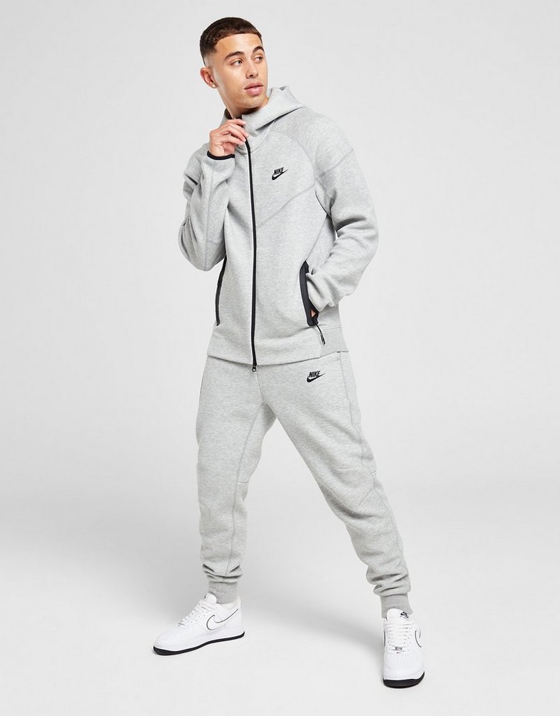 Чоловічі кофти NIKE КОФТА НА БЛИСКАВЦІ З КАПЮШОНОМ   M NK TCH FLC FZ WR FB7921-063 Сірий
