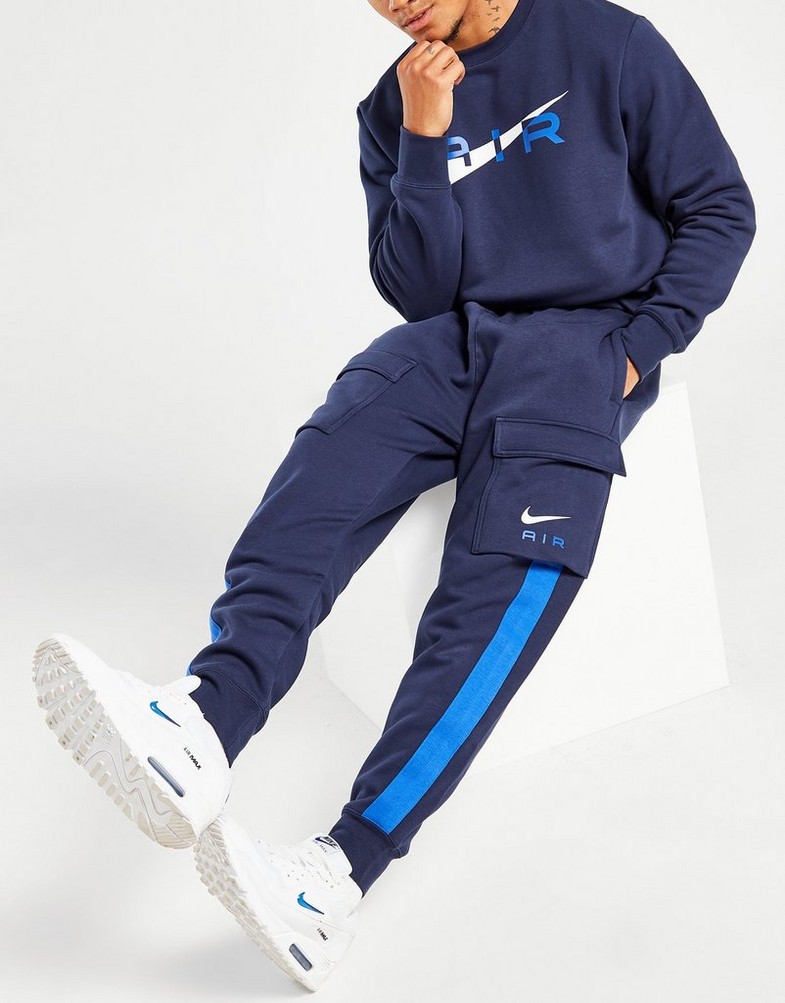 Pantaloni pentru bărbați NIKE PANTALONI  M NSW SW AIR CARGO PANT FLC BB FN7693-451 Bleumarin