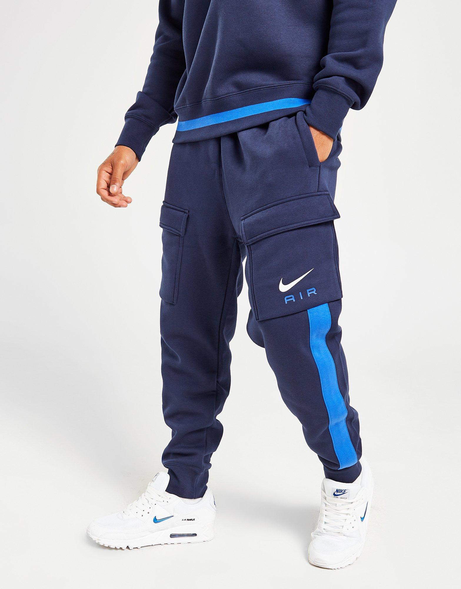 Vyriškos kelnės NIKE KELNĖS M NSW SW AIR CARGO PANT FLC BB FN7693-451 Tamsiai mėlyna
