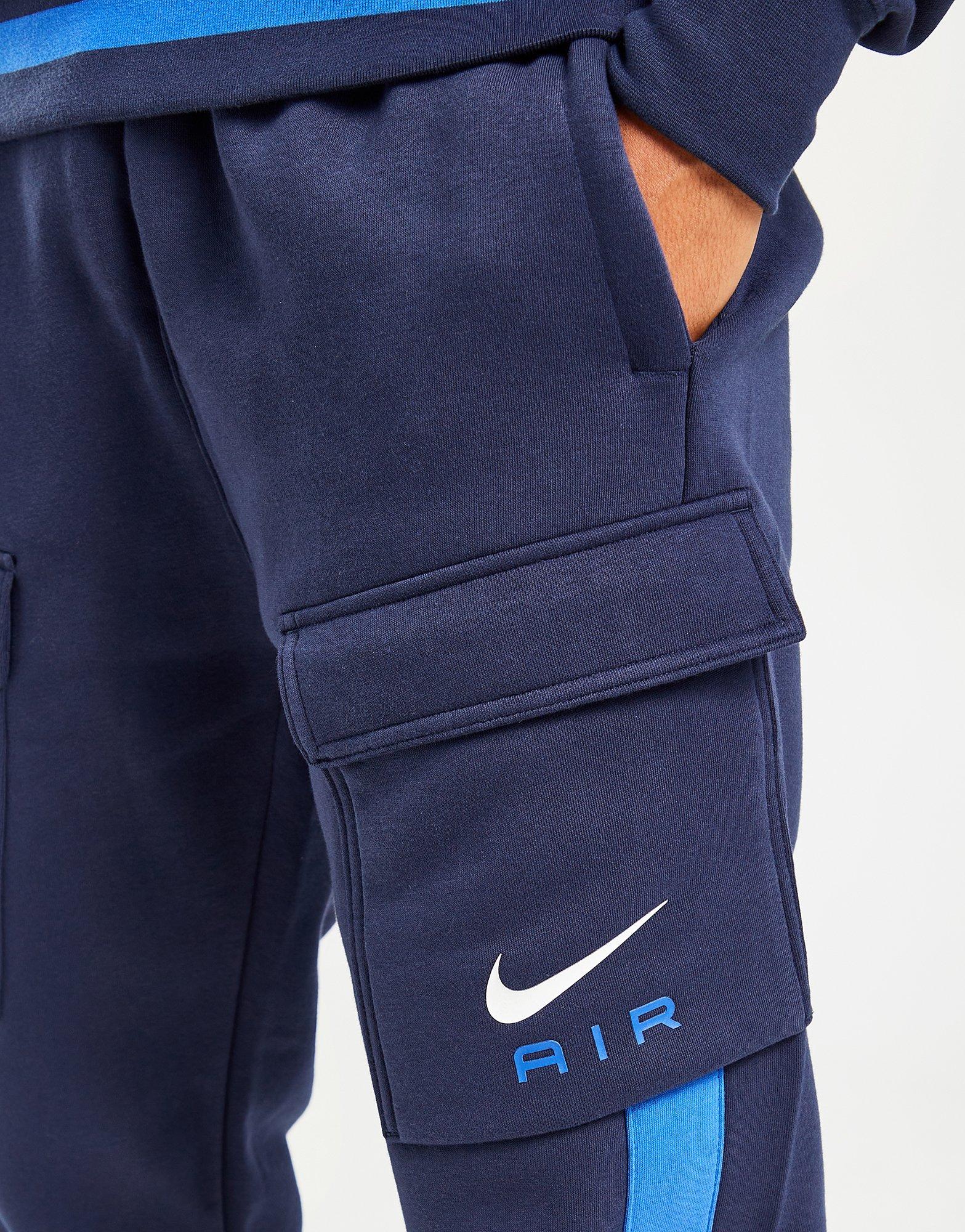 Vyriškos kelnės NIKE KELNĖS M NSW SW AIR CARGO PANT FLC BB FN7693-451 Tamsiai mėlyna