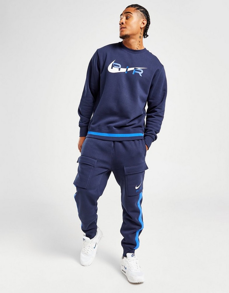 Pantaloni pentru bărbați NIKE PANTALONI  M NSW SW AIR CARGO PANT FLC BB FN7693-451 Bleumarin
