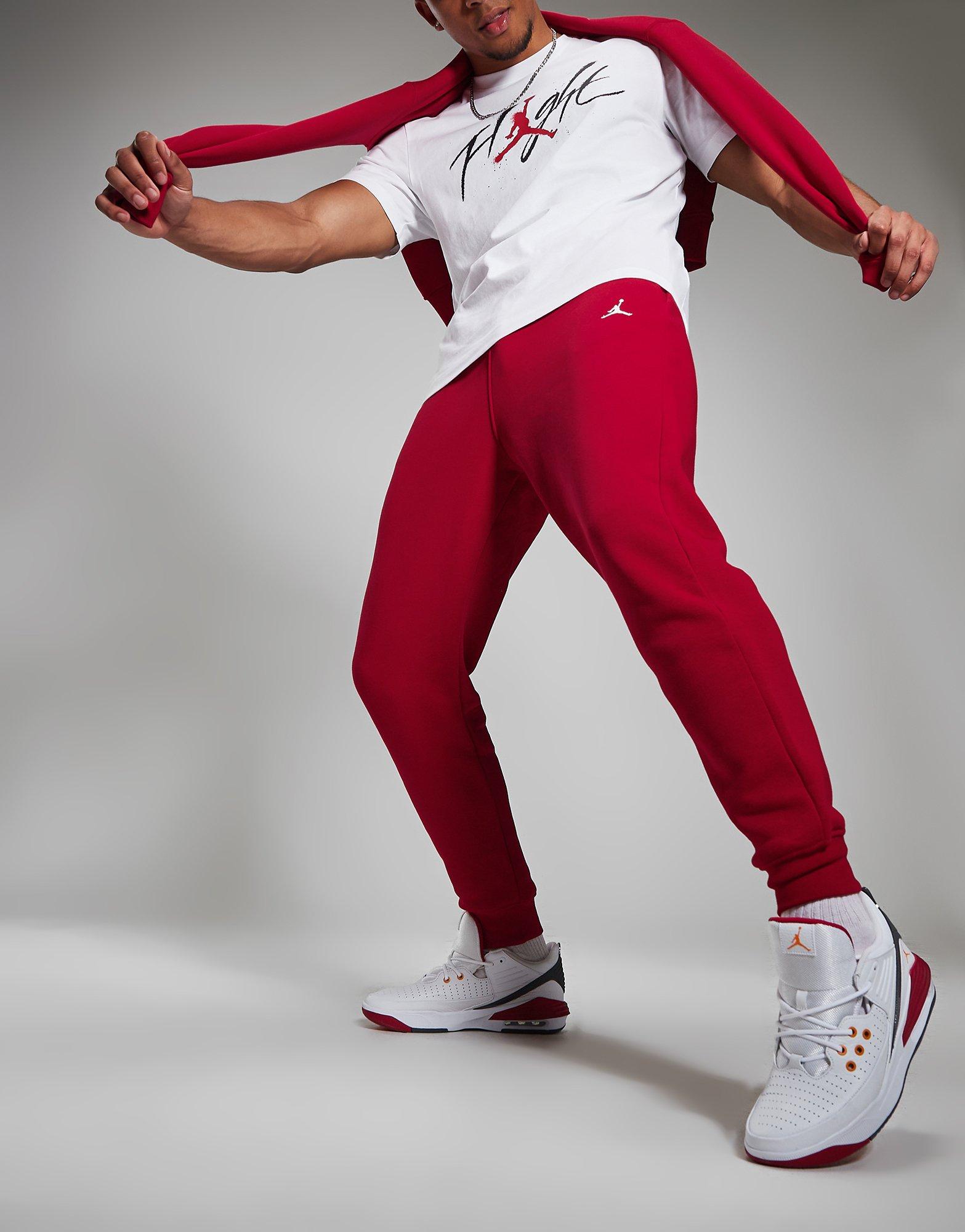 Pánské kalhoty JORDAN KALHOTY  M J ESS FLC PANT FJ7779-687 Červená