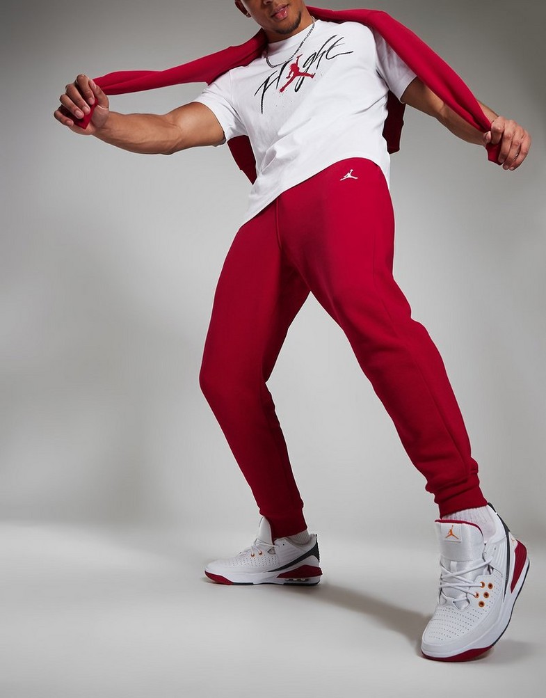 JORDAN SPODNIE M J ESS FLC PANT FJ7779-687 Czerwony