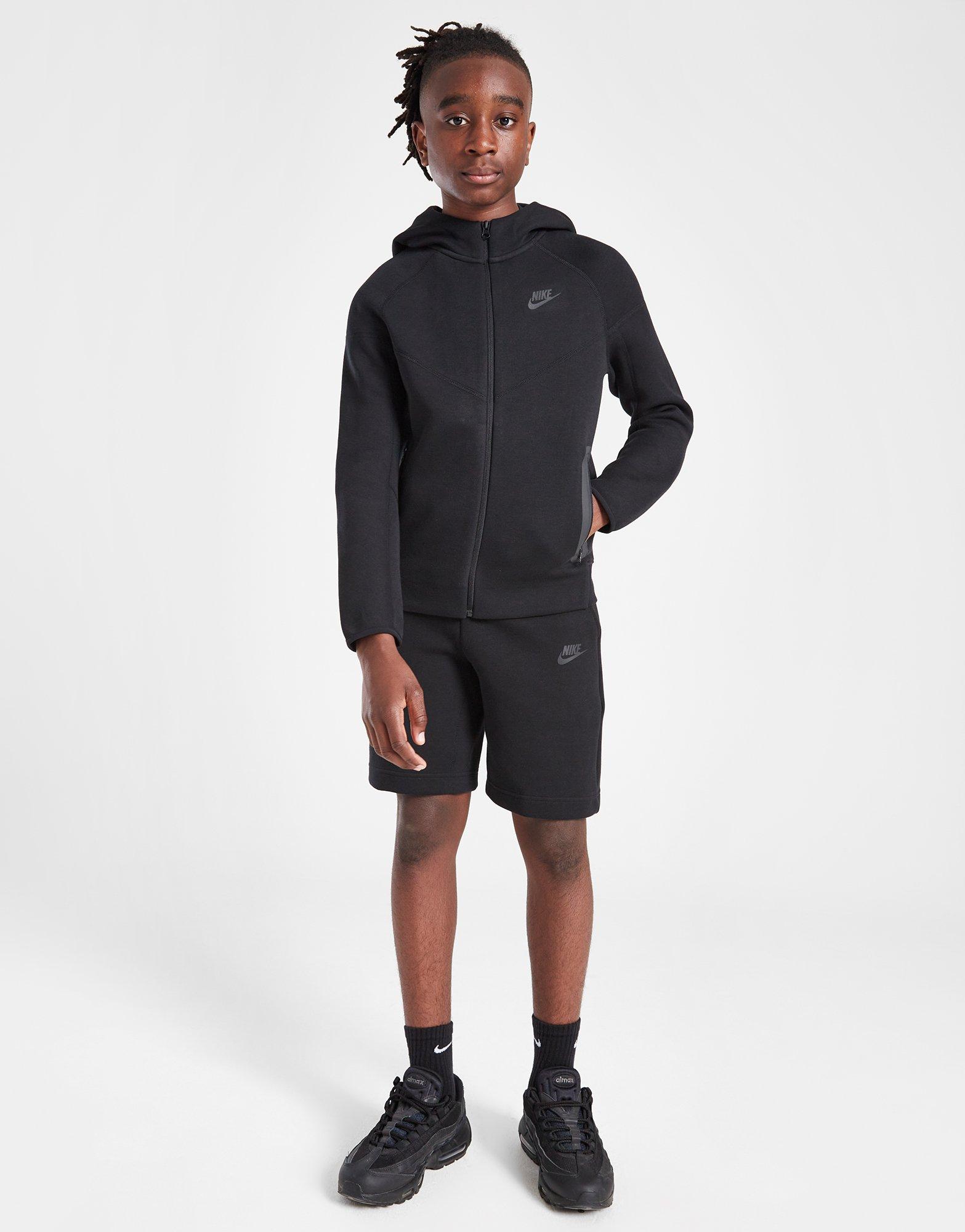 Детски суичър NIKE СУИТЧЪР СЪС ЗАКОПЧАВАНЕ   С КАЧУЛКА NSW TECH FLC FZ B FD3285-010 Черен