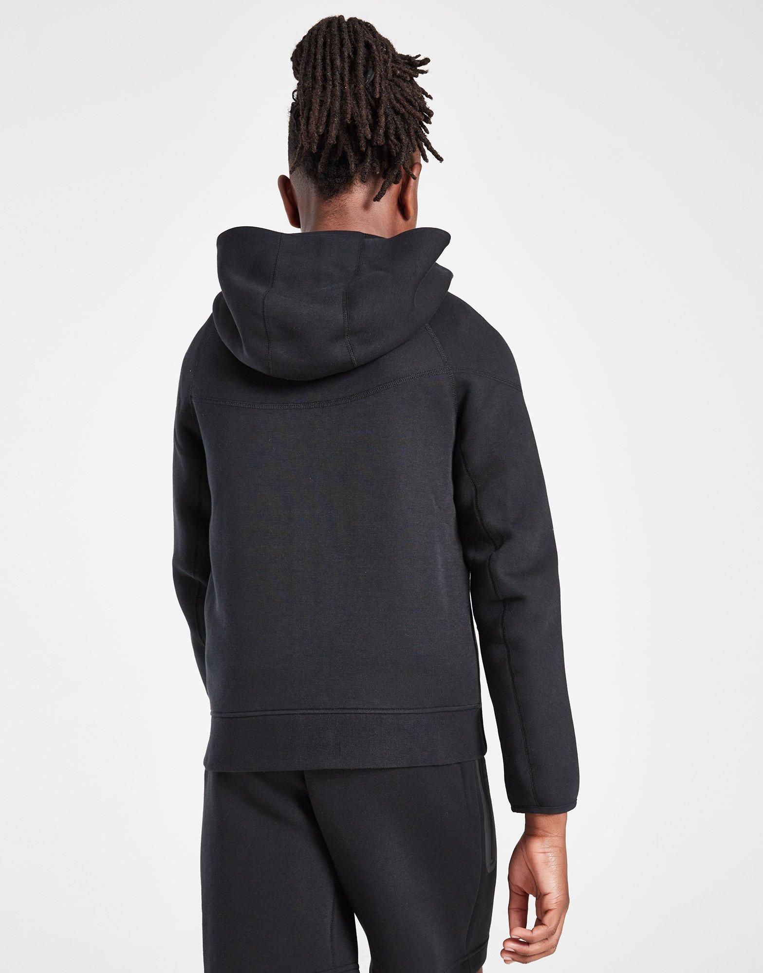 Детски суичър NIKE СУИТЧЪР СЪС ЗАКОПЧАВАНЕ   С КАЧУЛКА NSW TECH FLC FZ B FD3285-010 Черен