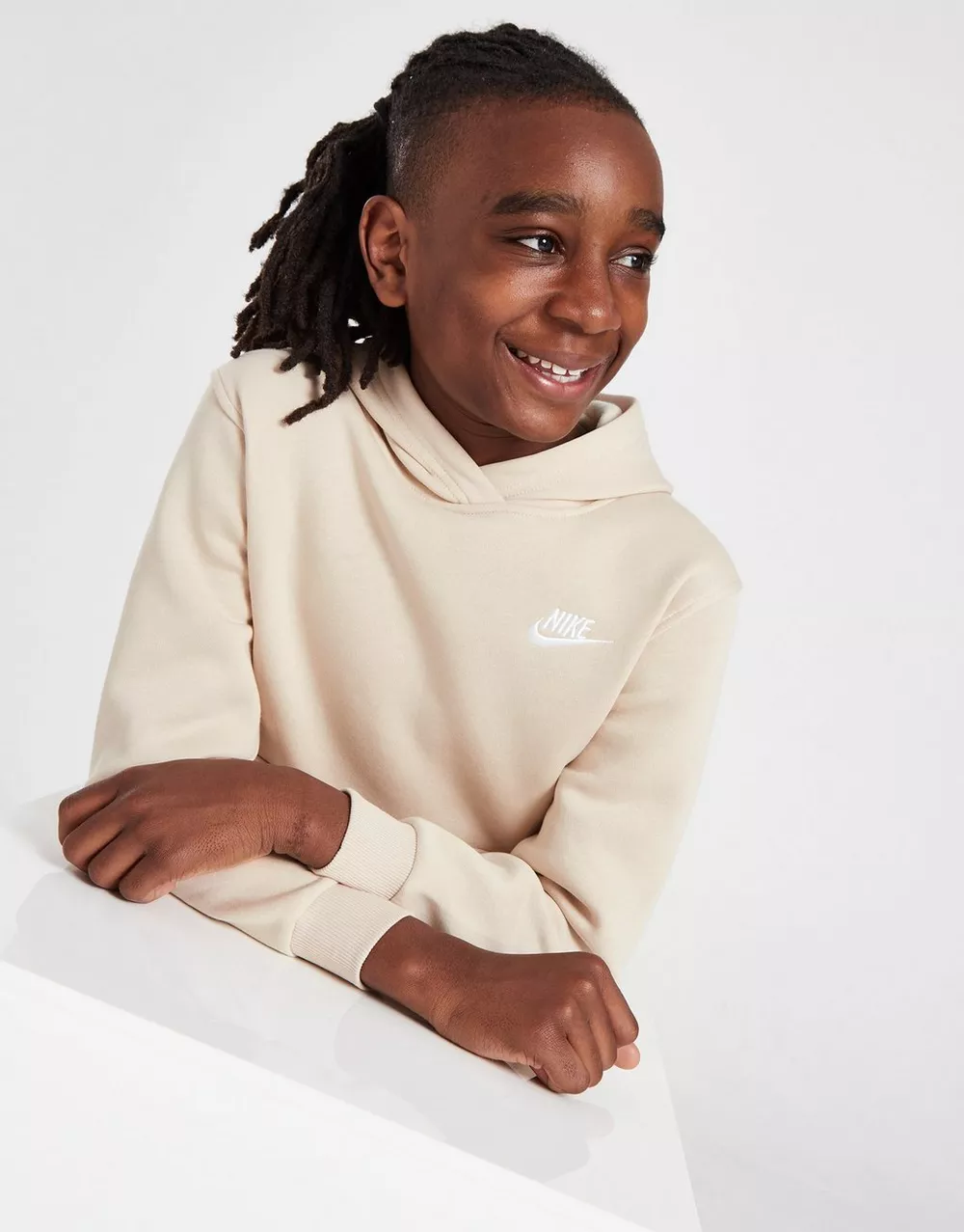 NIKE КОФТА НА БЛИСКАВЦІ З КАПЮШОНОМ   K NSW CLUB FLC HDY BOY, фото 1 з 5