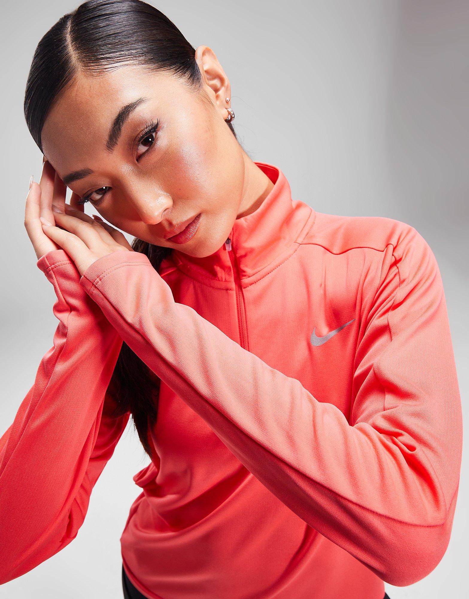 Дамска блуза NIKE СУИТЧЪР СЪС ЗАКОПЧАВАНЕ W NK DF PACER HZ DQ6377-850 Червен