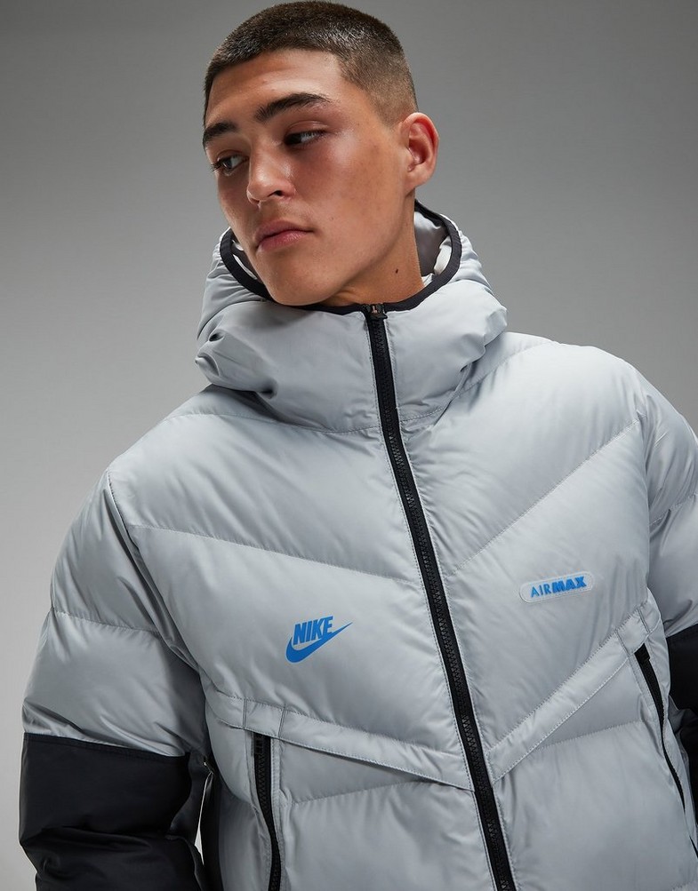NIKE КУРТКА ЗИМОВА M NSW SF WR PL-FLD AIR MAX JKT FN0244-077 Сірий