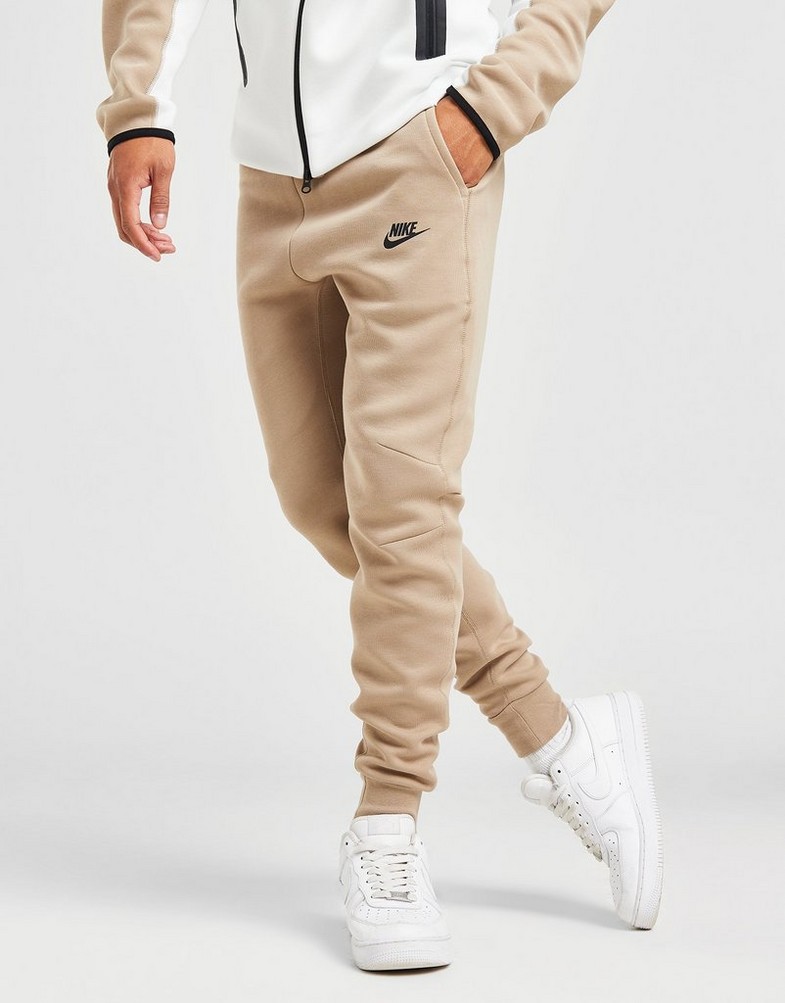 Pánske nohavice NIKE NOHAVICE  M NK TCH FLC JGGR FB8002-247 Béžová