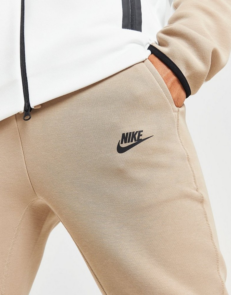 Pánske nohavice NIKE NOHAVICE  M NK TCH FLC JGGR FB8002-247 Béžová