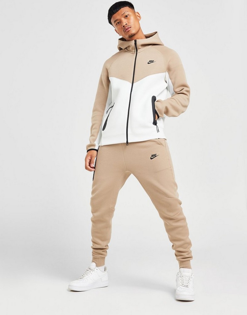 Pánske nohavice NIKE NOHAVICE  M NK TCH FLC JGGR FB8002-247 Béžová