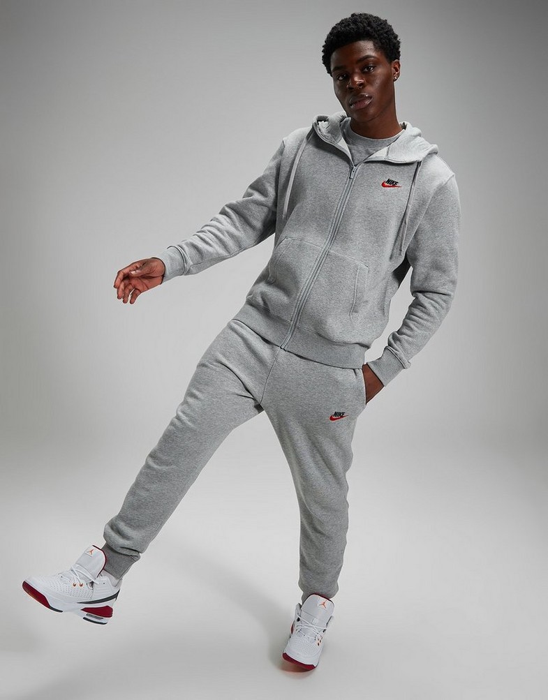 Bluza męska NIKE BLUZA ROZPINANA Z KAPTUREM MNSW CLUB DT FZ BB DQ8384-064 Szary