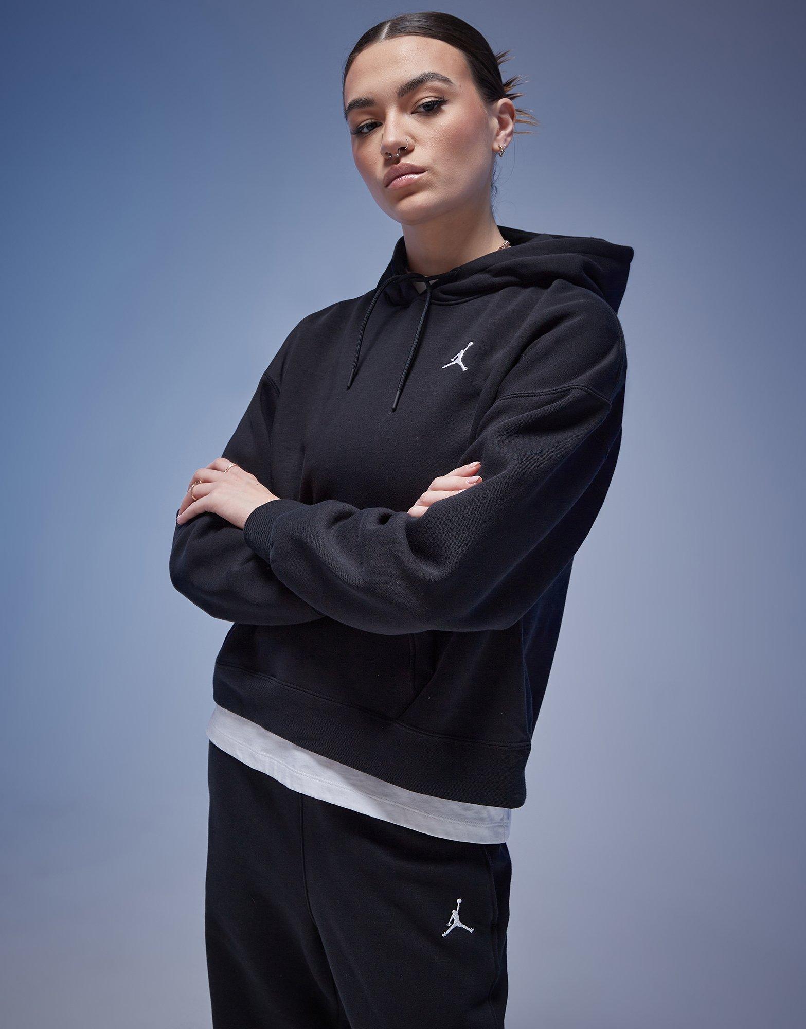 Ženski gornji dio trenirke JORDAN VESTA S KAPULJAČOM W J BRKLN FLC PO 2 FN4488-010 crna