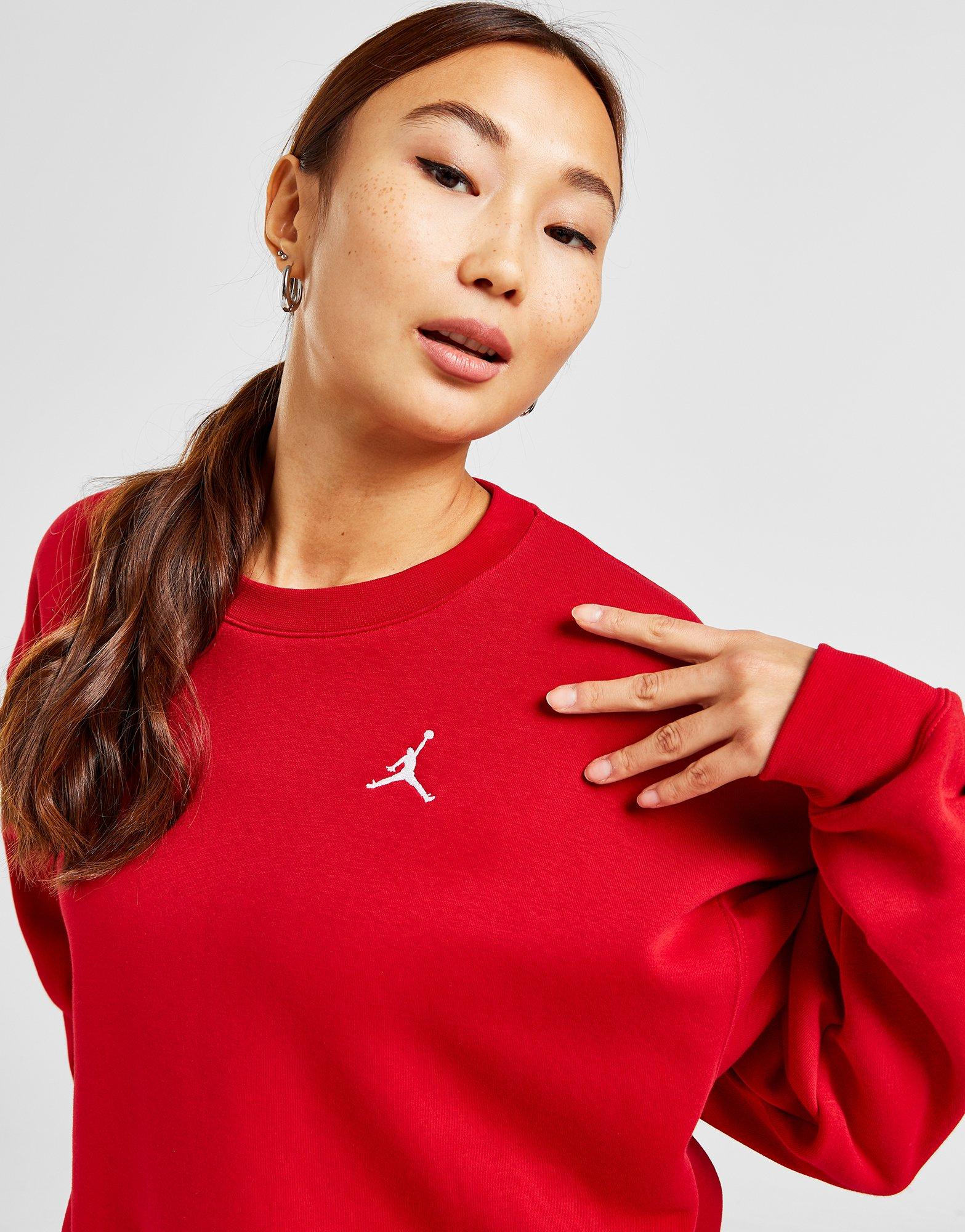 Жіночі кофти JORDAN КОФТА W J BRKLN FLC CREW 2 FN4491-687 Червоний