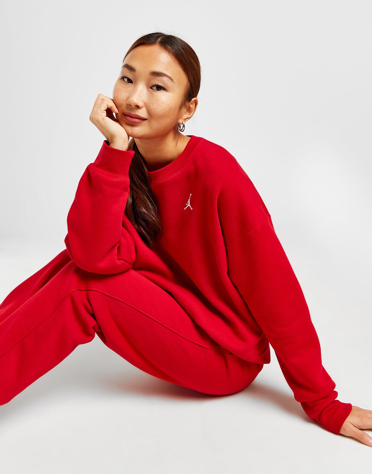 Жіночі кофти JORDAN КОФТА W J BRKLN FLC CREW 2 FN4491-687 Червоний