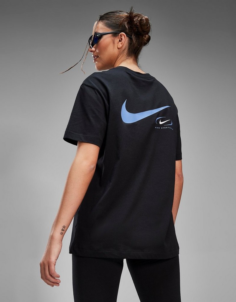 Koszulka, t-shirt damski NIKE T-SHIRT W NSW TEE BF PRNT SU FN7722-010 Czarny