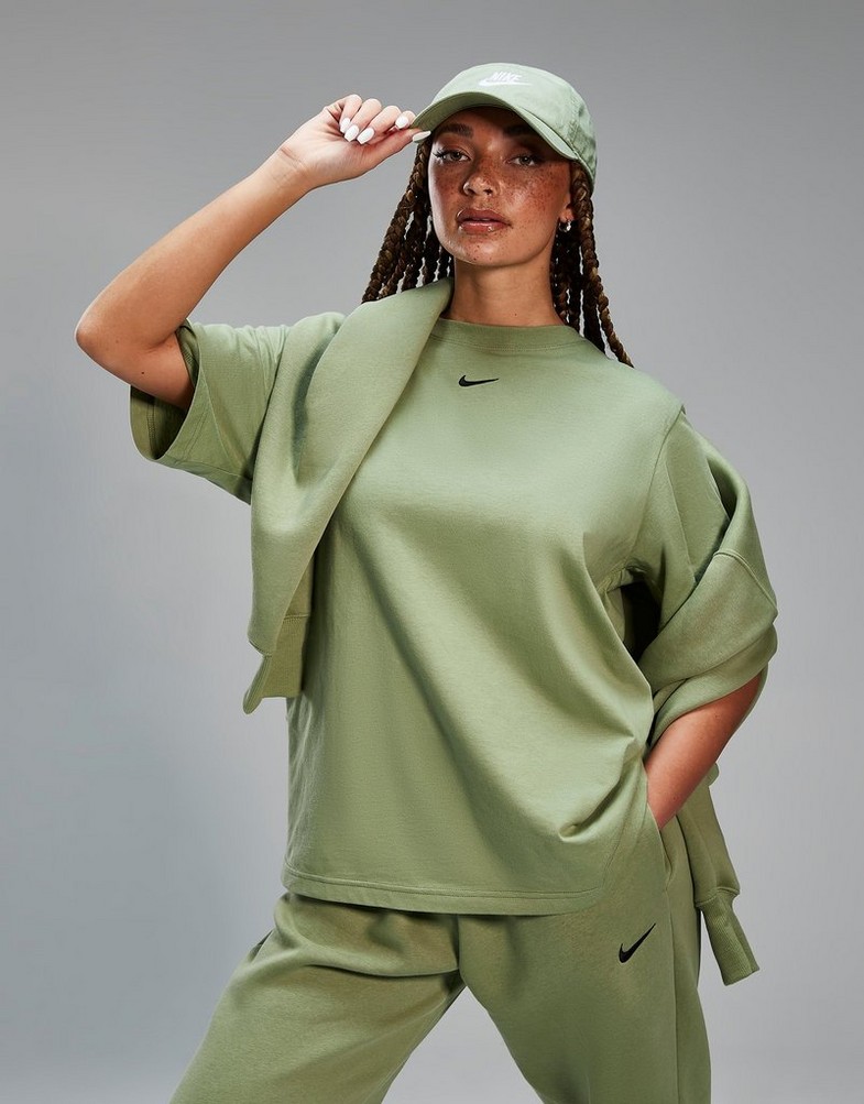Moteriški marškinėliai NIKE MARŠKINĖLIAI W NSW TEE ESSNTL LBR FD4149-386 Rusvai žalsva