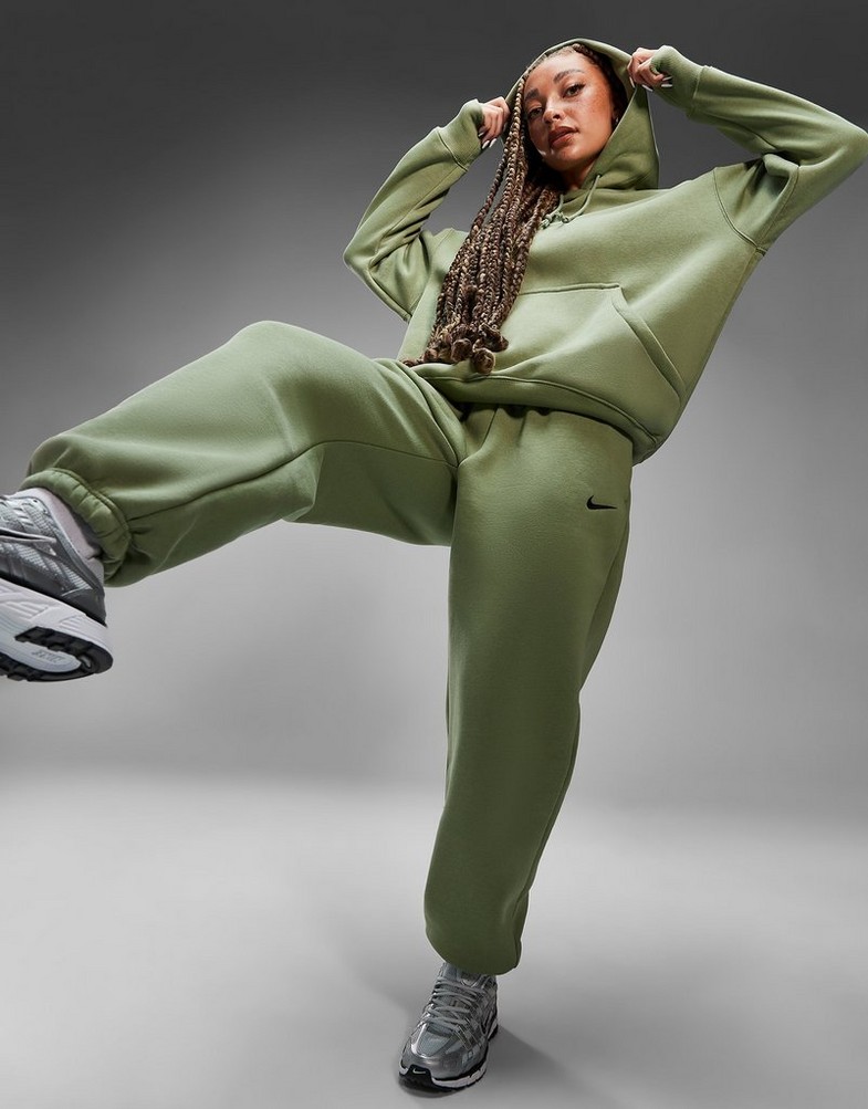 NIKE SPODNIE W NSW PHNX FLC HR OS PANT DQ5887-386 Khaki