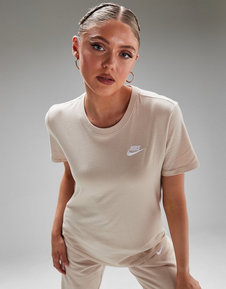 Koszulka, t-shirt damski NIKE T-SHIRT W NSW TEE CLUB DX7902-126 Beżowy